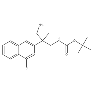 tert-butyl N-[3-amino-2-(1-chloroisoquinolin-3-yl)-2-methylpropyl]carbamate结构式