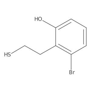 3-Bromo-2-(2-sulfanylethyl)phenol Structure