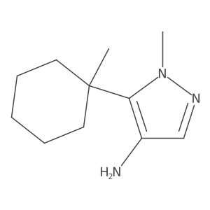 1-methyl-5-(1-methylcyclohexyl)-1H-pyrazol-4-amine Structure