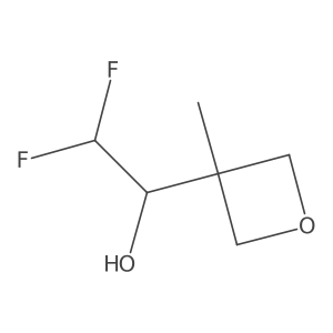 2,2-Difluoro-1-(3-methyloxetan-3-yl)ethan-1-ol结构式