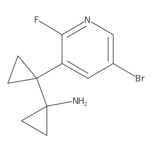 1-[1-(5-Bromo-2-fluoropyridin-3-yl)cyclopropyl]cyclopropan-1-amine结构式