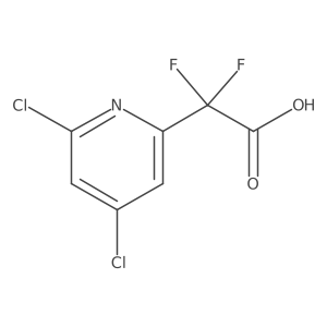 2-(4,6-Dichloropyridin-2-yl)-2,2-difluoroacetic acid结构式
