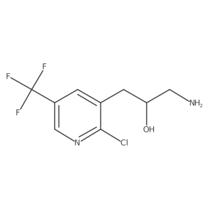 1-Amino-3-[2-chloro-5-(trifluoromethyl)pyridin-3-yl]propan-2-ol结构式