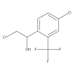 2-Chloro-1-(4-chloro-2-(trifluoromethyl)phenyl)ethanol Structure