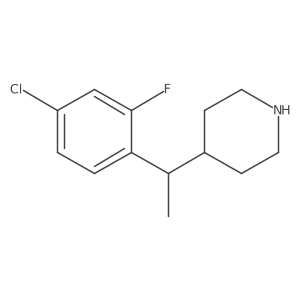 4-[1-(4-Chloro-2-fluorophenyl)ethyl]piperidine Structure