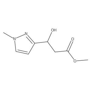 methyl 3-hydroxy-3-(1-methyl-1H-pyrazol-3-yl)propanoate结构式