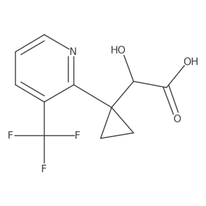 2-Hydroxy-2-{1-[3-(trifluoromethyl)pyridin-2-yl]cyclopropyl}acetic acid结构式