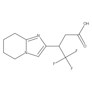 4,4,4-trifluoro-3-{5H,6H,7H,8H-imidazo[1,2-a]pyridin-2-yl}butanoic acid结构式