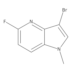 3-bromo-5-fluoro-1-methyl-1H-pyrrolo[3,2-b]pyridine结构式
