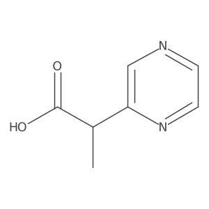 (2R)-2-Pyrazin-2-ylpropanoic acid结构式