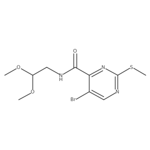 5-Bromo-N-(2,2-dimethoxyethyl)-2-(methylthio)-4-pyrimidinecarboxamide结构式