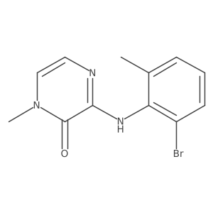3-((2-bromo-6-methylphenyl)amino)-1-methylpyrazin-2(1H)-one Structure
