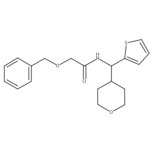 2-(benzyloxy)-N-((tetrahydro-2H-pyran-4-yl)(thiophen-2-yl)methyl)acetamide Structure