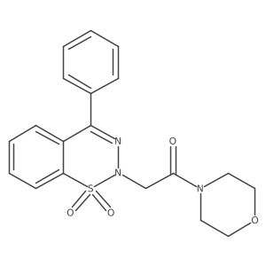 2-(1,1-dioxido-4-phenyl-2H-benzo[e][1,2,3]thiadiazin-2-yl)-1-morpholinoethan-1-one Structure