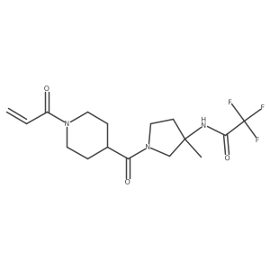 2,2,2-Trifluoro-N-[3-methyl-1-(1-prop-2-enoylpiperidine-4-carbonyl)pyrrolidin-3-yl]acetamide Structure