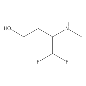 4,4-Difluoro-3-(methylamino)butan-1-ol结构式