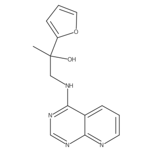 2-(Furan-2-yl)-1-(pyrido[2,3-d]pyrimidin-4-ylamino)propan-2-ol结构式