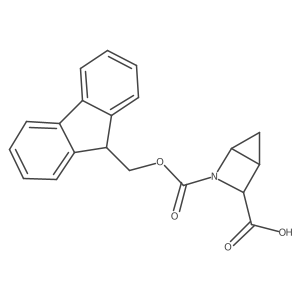 (1R,3S,4S)-2-(((9H-Fluoren-9-yl)methoxy)carbonyl)-2-azabicyclo[2.1.0]pentane-3-carboxylic acid结构式