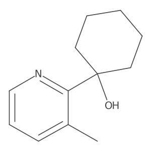 1-(3-Methylpyridin-2-yl)cyclohexan-1-ol结构式