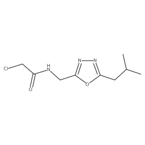2-chloro-N-{[5-(2-methylpropyl)-1,3,4-oxadiazol-2-yl]methyl}acetamide结构式