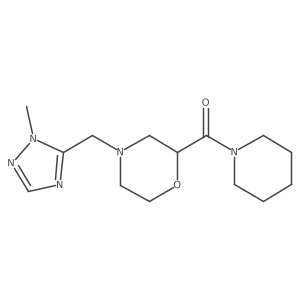 4-[(1-methyl-1H-1,2,4-triazol-5-yl)methyl]-2-(piperidine-1-carbonyl)morpholine Structure