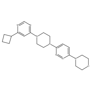 4-{6-[4-(6-Cyclobutylpyrimidin-4-yl)piperazin-1-yl]pyridazin-3-yl}morpholine Structure