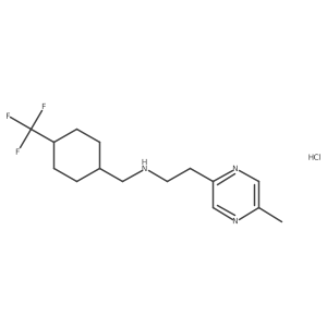 2-(5-Methylpyrazin-2-yl)-N-[[4-(trifluoromethyl)cyclohexyl]methyl]ethanamine;hydrochloride结构式