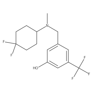 3-[[(4,4-Difluorocyclohexyl)-methylamino]methyl]-5-(trifluoromethyl)phenol Structure
