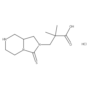 3-[(8AR)-3-Thioxo-1,5,6,7,8,8A-hexahydroimidazo[1,5-A]pyrazin-2-YL]-2,2-dimethyl-propanoic acid hcl结构式