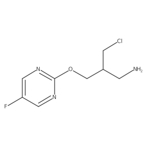 2-[3-Amino-2-(chloromethyl)propoxy]-5-fluoropyrimidine结构式