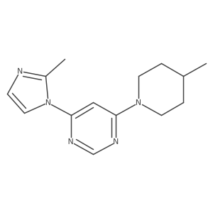 4-(2-methyl-1H-imidazol-1-yl)-6-(4-methylpiperidin-1-yl)pyrimidine结构式