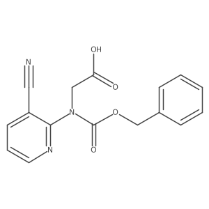 2-{[(Benzyloxy)carbonyl](3-cyanopyridin-2-yl)amino}acetic acid Structure