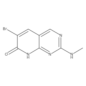 6-bromo-2-(methylamino)Pyrido[2,3-d]pyrimidin-7(8H)-one结构式