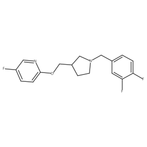 2-({1-[(3,4-Difluorophenyl)methyl]pyrrolidin-3-yl}methoxy)-5-fluoropyridine Structure