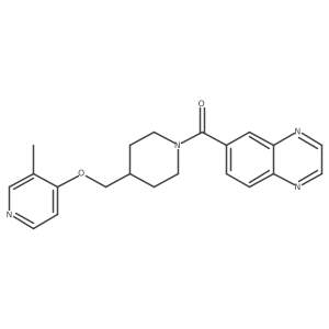 6-(4-{[(3-Methylpyridin-4-yl)oxy]methyl}piperidine-1-carbonyl)quinoxaline结构式