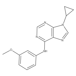 9-cyclopropyl-N-(3-methoxyphenyl)-9H-purin-6-amine结构式