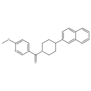 2-[1-(6-Methoxypyridine-3-carbonyl)piperidin-4-yl]-1,8-naphthyridine结构式