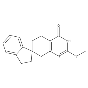 2'-(Methylthio)-2,3,5',8'-tetrahydro-3'H-spiro[indene-1,7'-quinazolin]-4'(6'H)-one结构式
