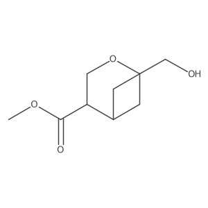 Methyl 1-(hydroxymethyl)-2-oxabicyclo[3.1.1]heptane-4-carboxylate结构式