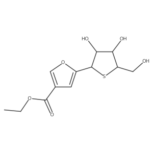 Ethyl 5-(4-thio-I+/--D-ribofuranosyl)-3-furancarboxylate结构式