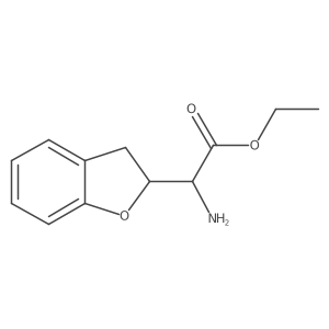 rac-ethyl (2R)-2-amino-2-[(2R)-2,3-dihydro-1-benzofuran-2-yl]acetate Structure