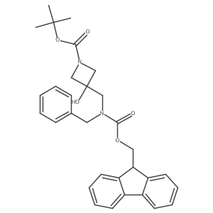 tert-butyl 3-{[benzyl({[(9H-fluoren-9-yl)methoxy]carbonyl})amino]methyl}-3-hydroxyazetidine-1-carboxylate Structure