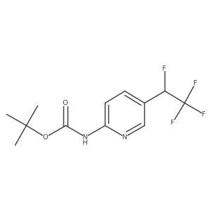 tert-butyl N-[5-(1,2,2,2-tetrafluoroethyl)pyridin-2-yl]carbamate Structure
