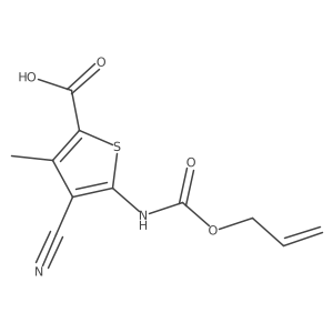 4-Cyano-3-methyl-5-{[(prop-2-en-1-yloxy)carbonyl]amino}thiophene-2-carboxylic acid Structure