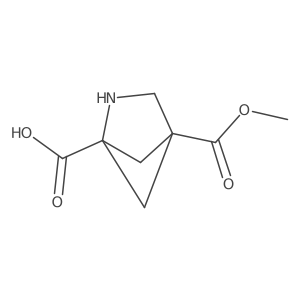 4-(Methoxycarbonyl)-2-azabicyclo[2.1.1]hexane-1-carboxylic acid Structure