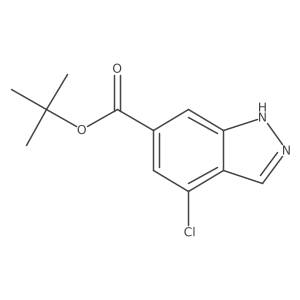 tert-Butyl 4-chloro-1H-indazole-6-carboxylate结构式
