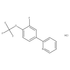2-[3-Fluoro-4-(trifluoromethoxy)phenyl]pyridine hydrochloride Structure