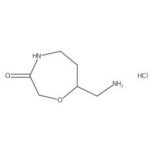 7-(Aminomethyl)-1,4-oxazepan-3-one hydrochloride Structure