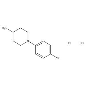 1-(4-Bromophenyl)piperidin-4-amine dihydrochloride结构式