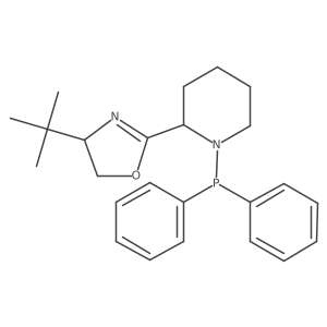 (S)-4-(tert-Butyl)-2-((R)-1-(diphenylphosphanyl)piperidin-2-yl)-4,5-dihydrooxazole结构式